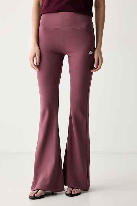 adidas Originals spodnie flare damskie Essentials różowe high waist KT4760