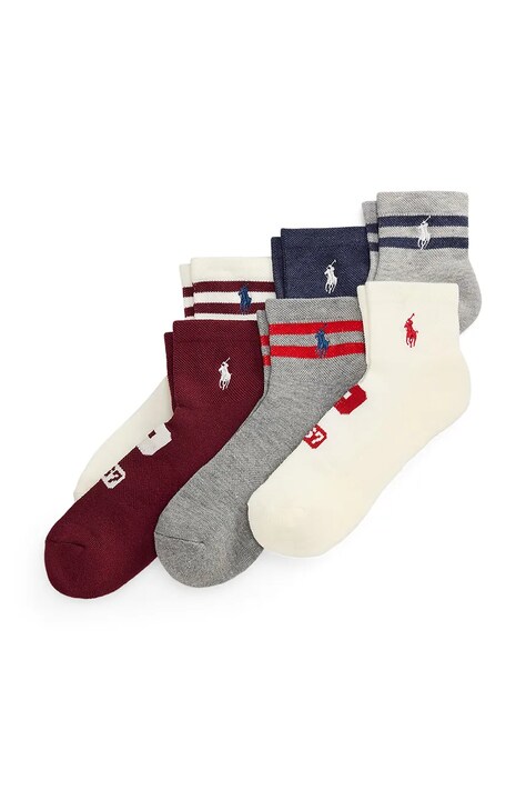 Polo Ralph Lauren skarpety damskie 6-pack beżowe 455P18198
