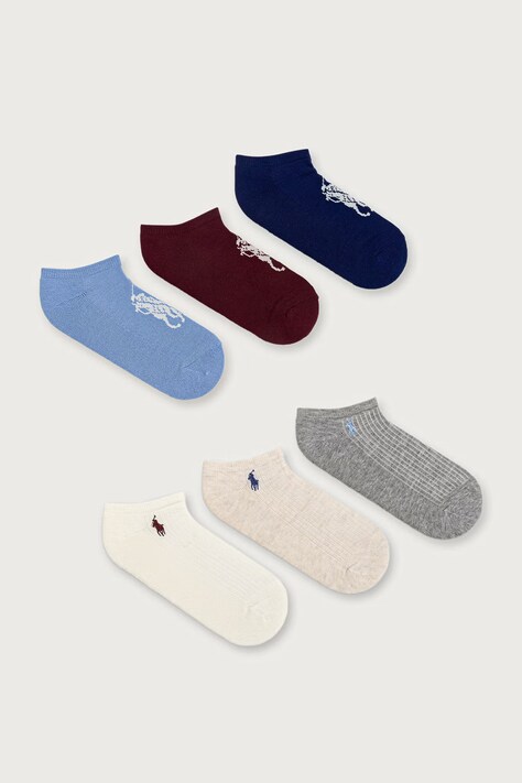 Polo Ralph Lauren ponožky dámské 6-pack šedé 455P10260