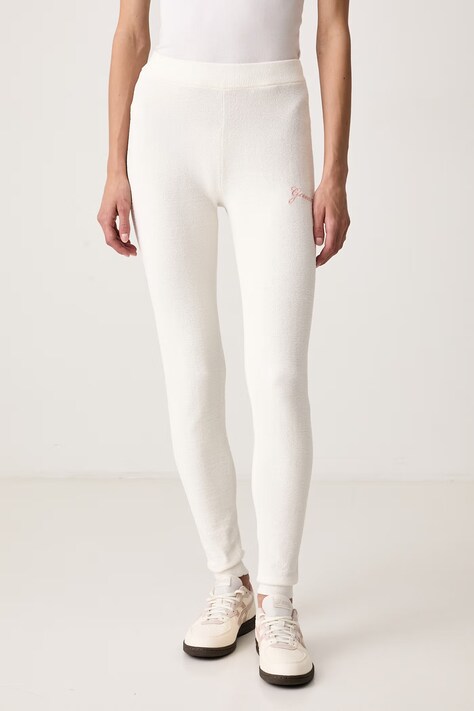 Guess Legginsy lounge damskie ARIA beżowe regular waist O6BB02 Z1149