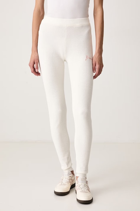 Guess Legginsy lounge damskie ARIA beżowe regular waist O6BB02 Z1149