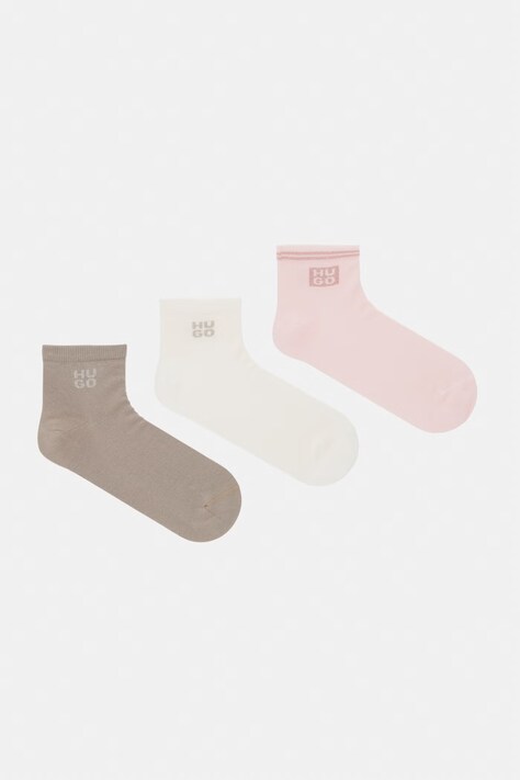 HUGO čarape za žene 3P SH LUREXLOGO CC W 3-pack roze 50570083