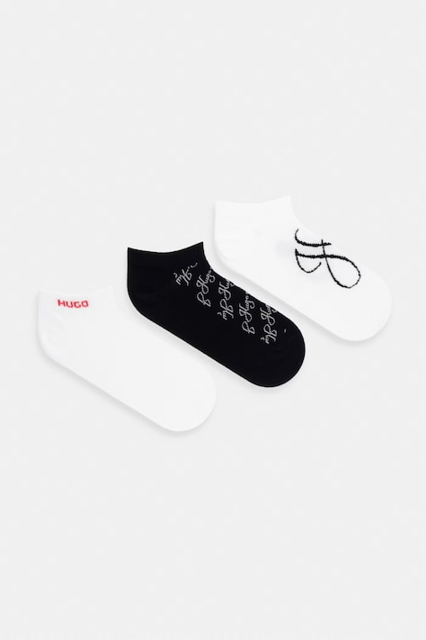 HUGO čarape za žene s pamukom 3P AS MONOGRAM CC W 3-pack šarene 50564634