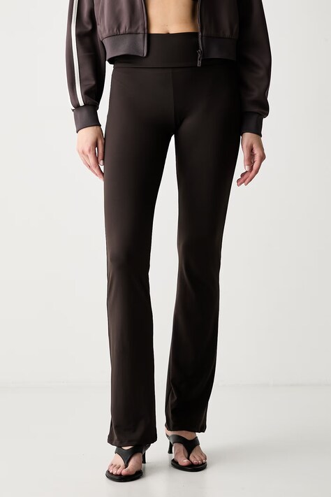 Guess legginsy damskie LOTUS brązowe high waist V6YB24 K4713