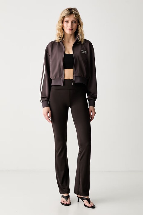 Guess legginsy damskie LOTUS brązowe high waist V6YB24 K4713