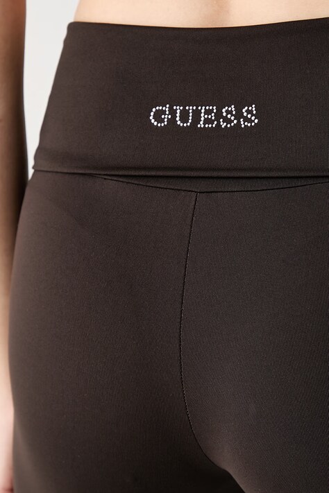 Guess legginsy damskie LOTUS brązowe high waist V6YB24 K4713