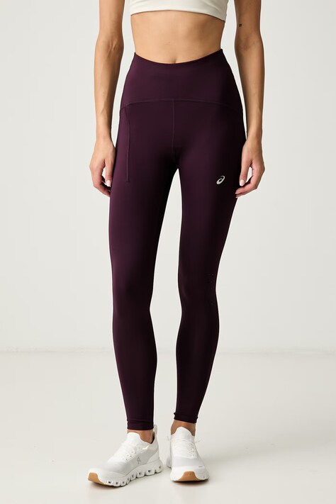 Asics legginsy sportowe damskie ROAD HIGH WAIST TIGHT fioletowe regular waist 2012C968.500