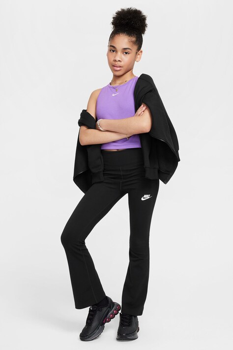 Nike Legíny detské s bavlnou Nike Sportswear Classic čierne high waist FZ5585