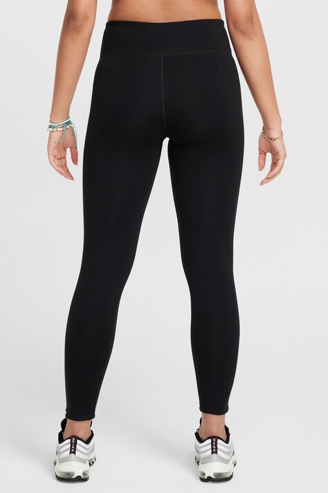 Nike Legginsy dziecięce z bawełną Nike Sportswear Classic czarne low waist FZ5583