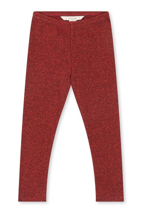 Konges Sløjd Legginsy dziecięce z bawełną ROLI PANTS OCS bordowe regular waist KS106588