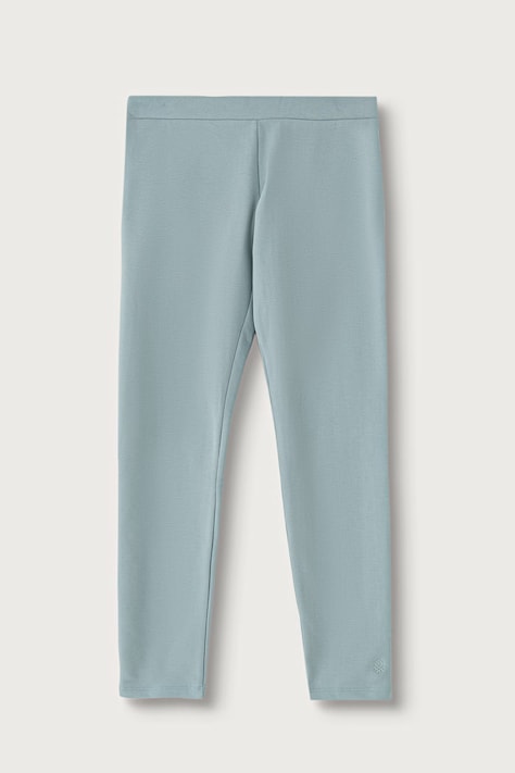 United Colors of Benetton Legginsy dziecięce z bawełną zielone regular waist 3K1CCF03M