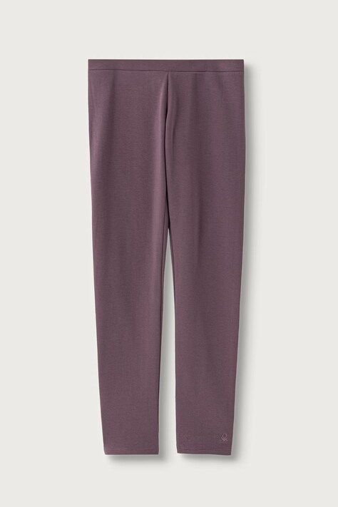 United Colors of Benetton Legginsy dziecięce z bawełną fioletowe regular waist 3K1CCF03M