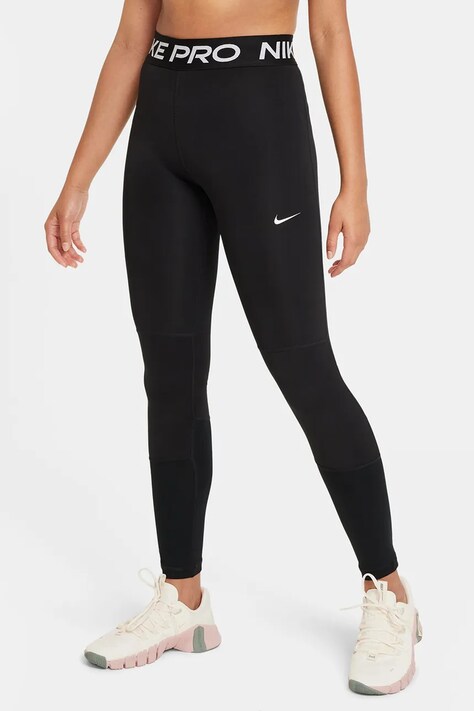 Nike Legginsy sportowe dziecięce Nike Pro Dri-FIT czarne high waist DA1028