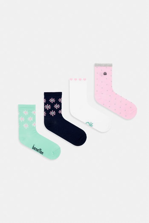 United Colors of Benetton Skarpety dziecięce 4-pack różowe 6GB9R700W