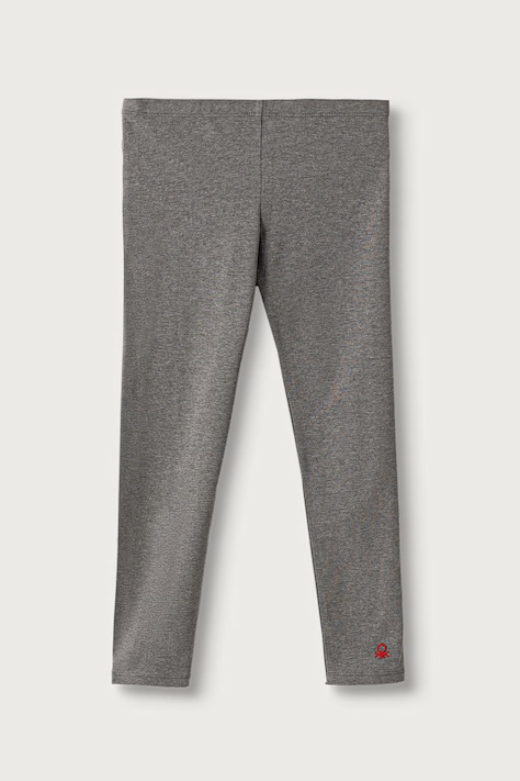 United Colors of Benetton Leggings per bambini in cotone con elastan grigi regular waist 3MT1CF02G