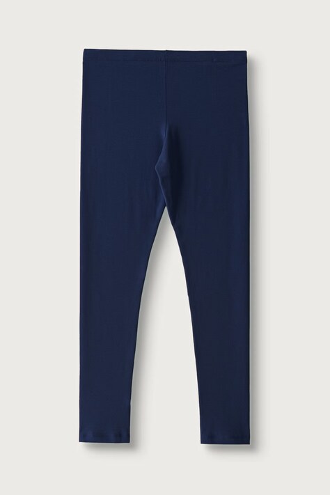 United Colors of Benetton Legginsy dziecięce bawełniane z elastanem granatowe regular waist 3MT1CF02G