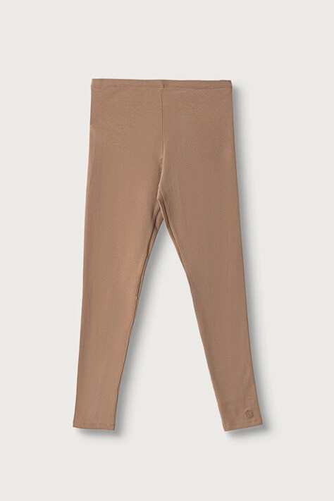 United Colors of Benetton Leggings per bambini in cotone con elastan marrone regular waist 3MT1CF02G