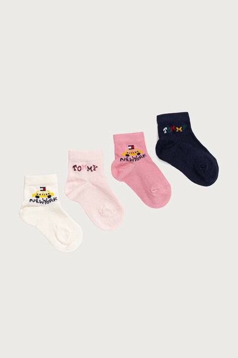 Tommy Hilfiger Skarpety dziecięce 4-pack różowe 701244127