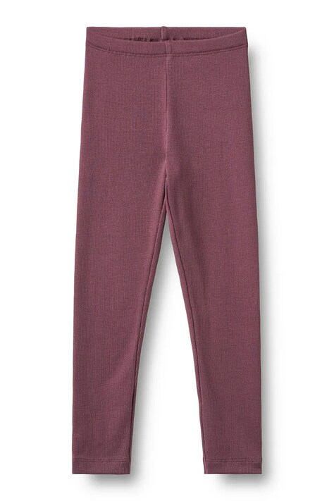 Wheat Legginsy dziecięce bawełniane z elastanem 2-pack różowe regular waist 0859-006-GOTS