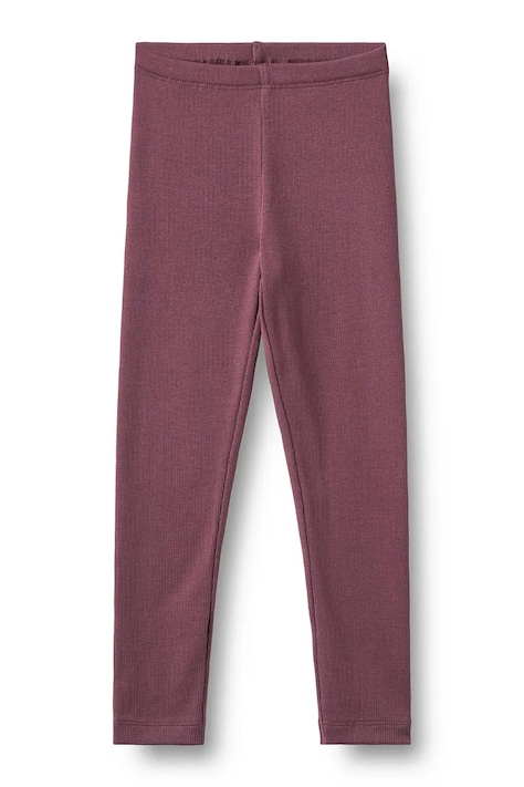 Wheat Legginsy dziecięce bawełniane z elastanem 2-pack różowe regular waist 0859-006-GOTS