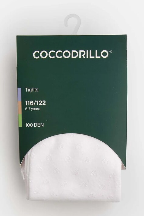 Coccodrillo Punčocháče dětské bílé TIGHT VISCOSE
