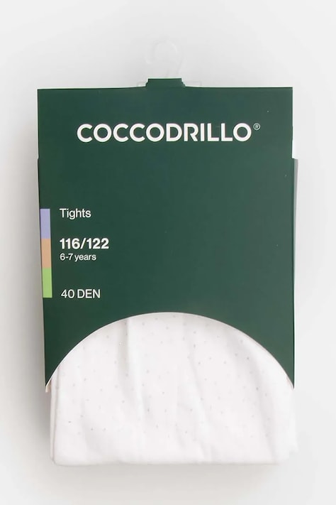 Coccodrillo Punčocháče dětské bílé TIGHT MICROFIBRE COLORFUL
