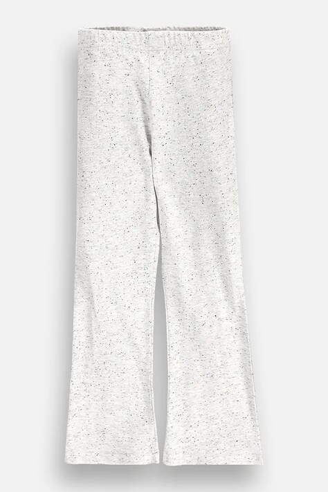 Coccodrillo Spodnie dresowe dziecięce z bawełną beżowe high waist TINNY TROUBLE GIRL KIDS