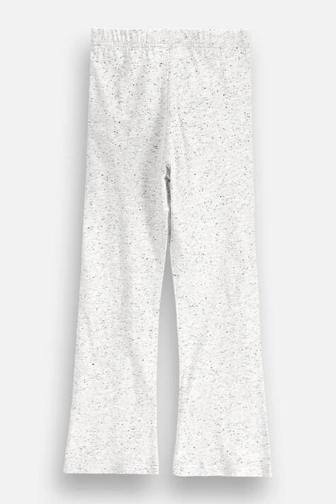 Coccodrillo Spodnie dresowe dziecięce z bawełną beżowe high waist TINNY TROUBLE GIRL KIDS