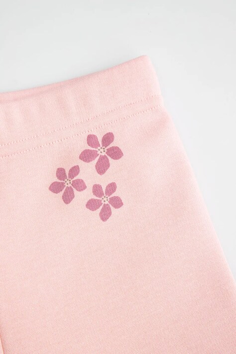 Coccodrillo Legginsy dziecięce z bawełną różowe high waist MAGIC AND LOVE GIRL NEWBORN