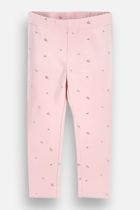 Coccodrillo Legginsy dziecięce bawełniane z elastanem różowe FAIR FROST GIRL NEWBORN