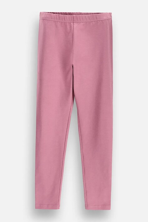 Coccodrillo legíny dětské bavlněné s elastanem růžové regular waist EVERYDAY GIRL A