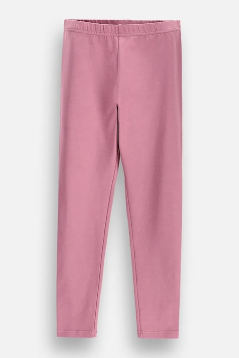 Coccodrillo legíny dětské bavlněné s elastanem růžové regular waist EVERYDAY GIRL A