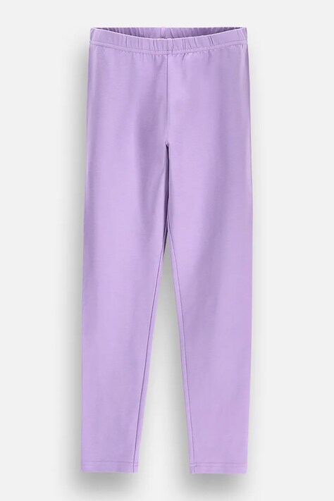 Coccodrillo legíny dětské bavlněné s elastanem fialové regular waist EVERYDAY GIRL A