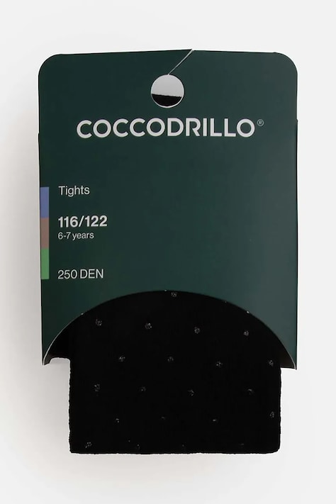 Coccodrillo Rajstopy dziecięce czarne TIGHT COTTON COLORFUL