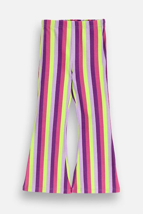 Coccodrillo Legginsy dziecięce bawełniane z elastanem fioletowe HOBBY PONNY GIRL KIDS