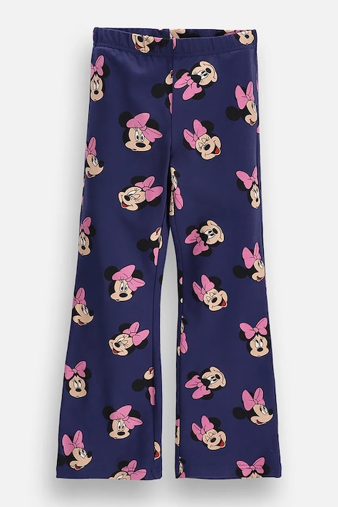 Coccodrillo legíny dětské bavlněné s elastanem námořnické modré regular waist LICENCE GIRL