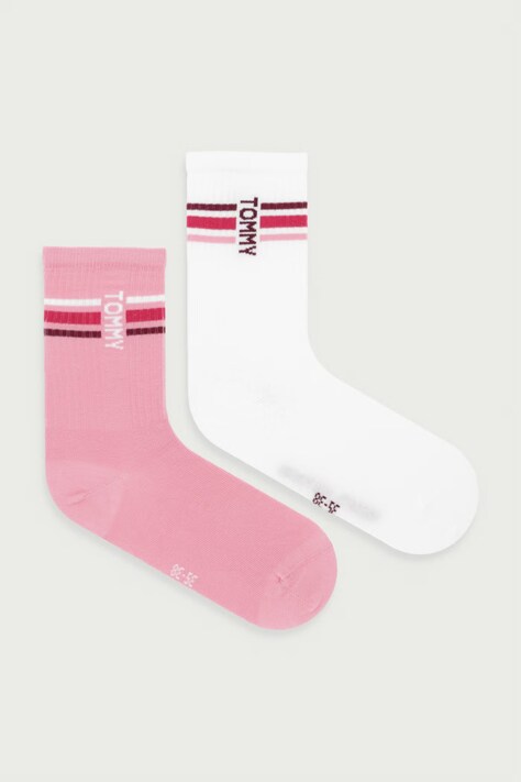 Tommy Hilfiger čarape za djecu 2-pack roze 701241836