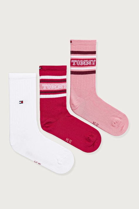 Tommy Hilfiger čarape za djecu 3-pack roze 701241838