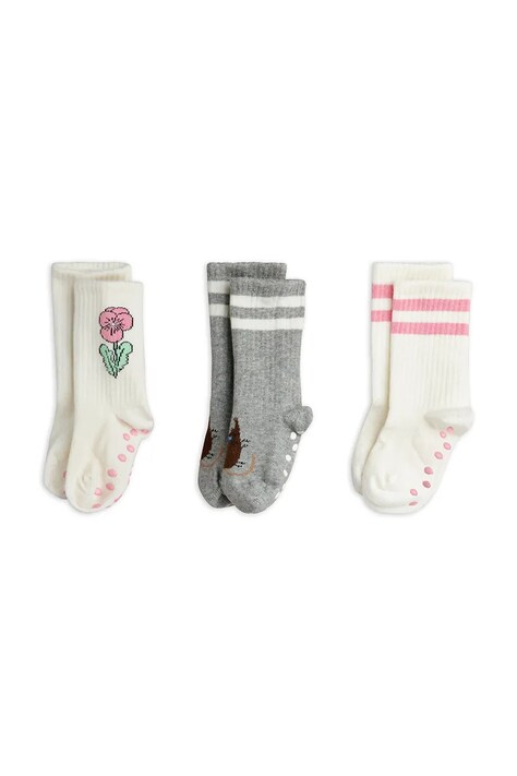 Mini Rodini skarpety dziecięce Elephant 3-pack białe 26760108