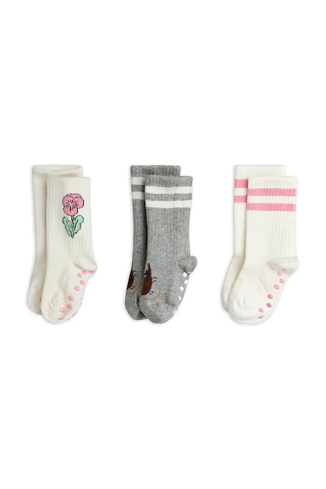 Mini Rodini skarpety dziecięce Elephant 3-pack białe 26760108