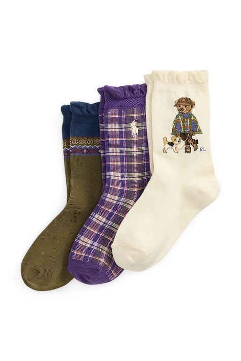 Polo Ralph Lauren Κάλτσες Παιδικές 3-pack πολύχρωμες 447P21078001