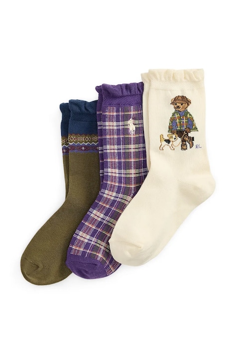 Polo Ralph Lauren Κάλτσες Παιδικές 3-pack πολύχρωμες 447P21078001