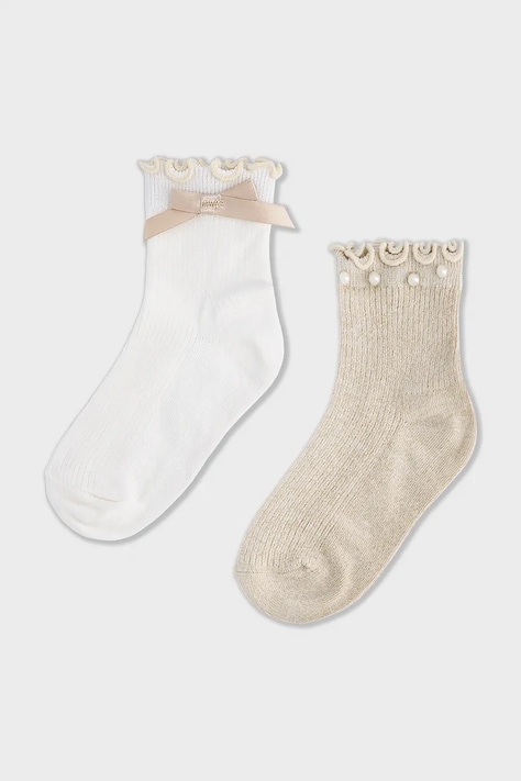 Mayoral Skarpety dziecięce 2-pack beżowe 10291