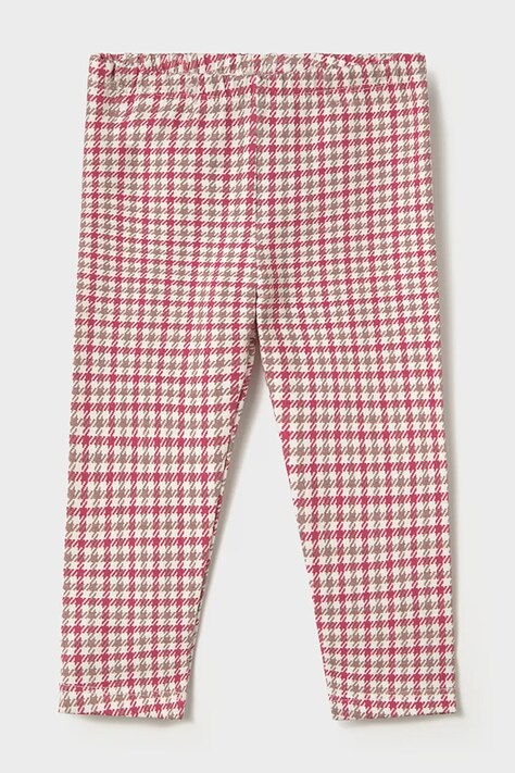 Mayoral legginsy dziecięce bawełniane z elastanem różowe regular waist 2779