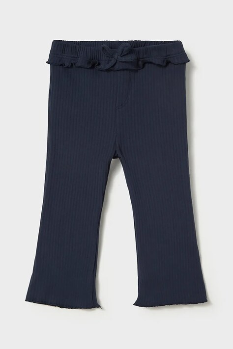Mayoral legginsy dziecięce bawełniane z elastanem granatowe regular waist 2709
