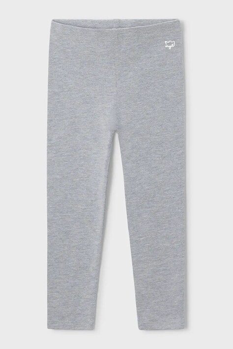 Mayoral legginsy dziecięce bawełniane z elastanem szare regular waist 717