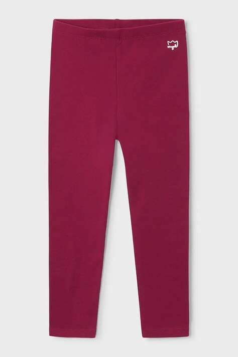 Mayoral legginsy dziecięce bawełniane z elastanem różowe regular waist 717