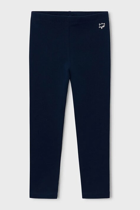 Mayoral colanți pentru copii din bumbac cu elastan bleumarin regular waist 717