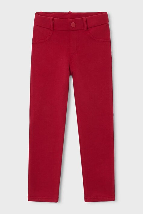 Mayoral legíny detské bavlnené s elastanom červené regular waist 511