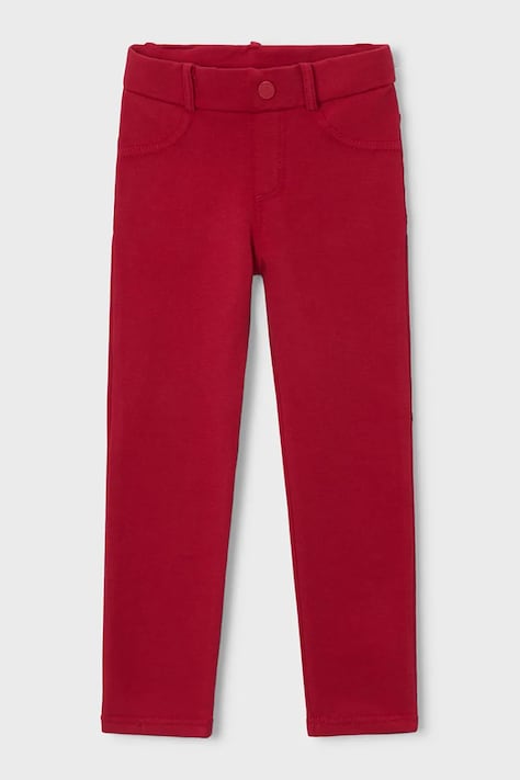 Mayoral legíny detské bavlnené s elastanom červené regular waist 511